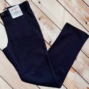NWT~Girls SZ: 6 Cat & Jack Stretch Skinny Adj/Waist Blue School Uniform Pants